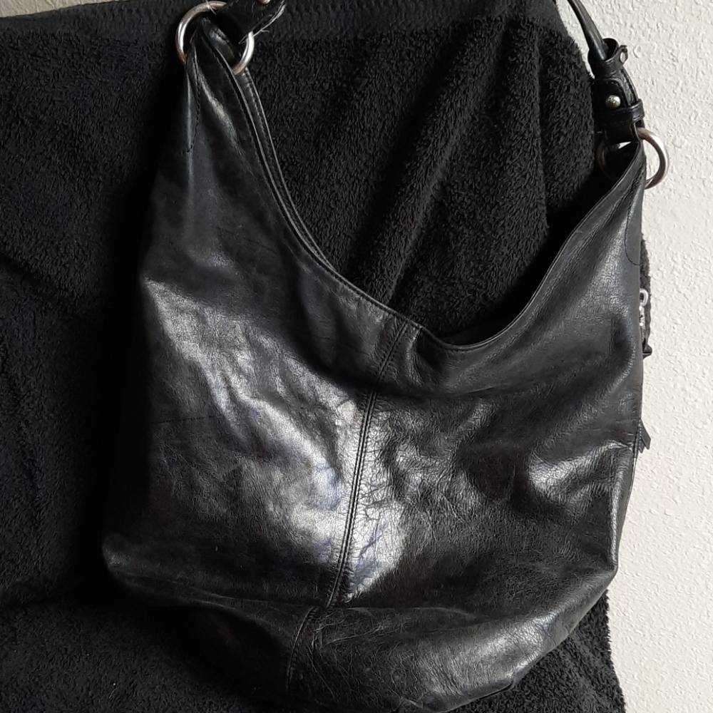 HOBO Intl. distressed leather hobo shoulder bag